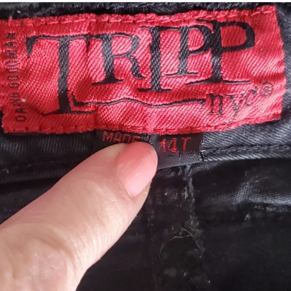 Tripp NYC Black Skinny Junior Jeans. Size 14T.